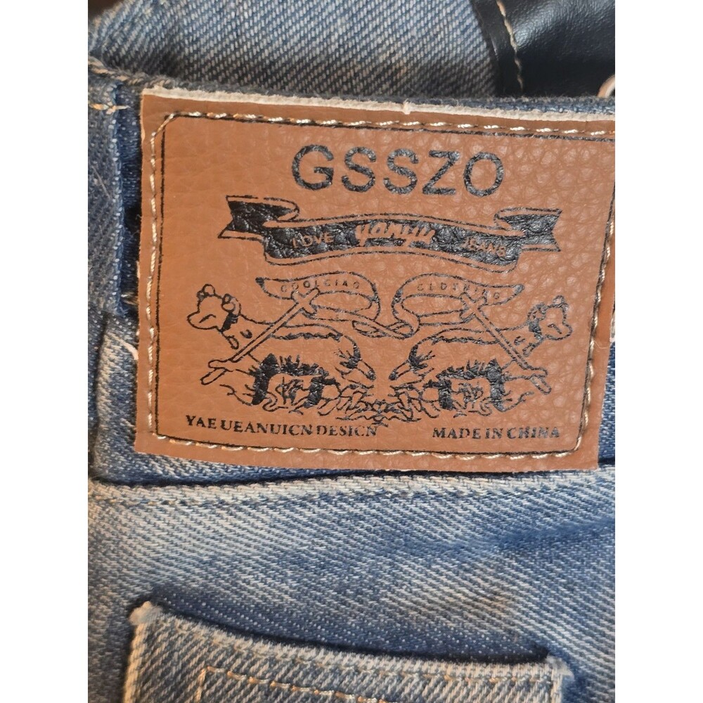 GSSZO Chunky Denim Work Boot Style Street Wear Rugged Urban Grit Lug Soles Men 7 - Picture 2 of 10